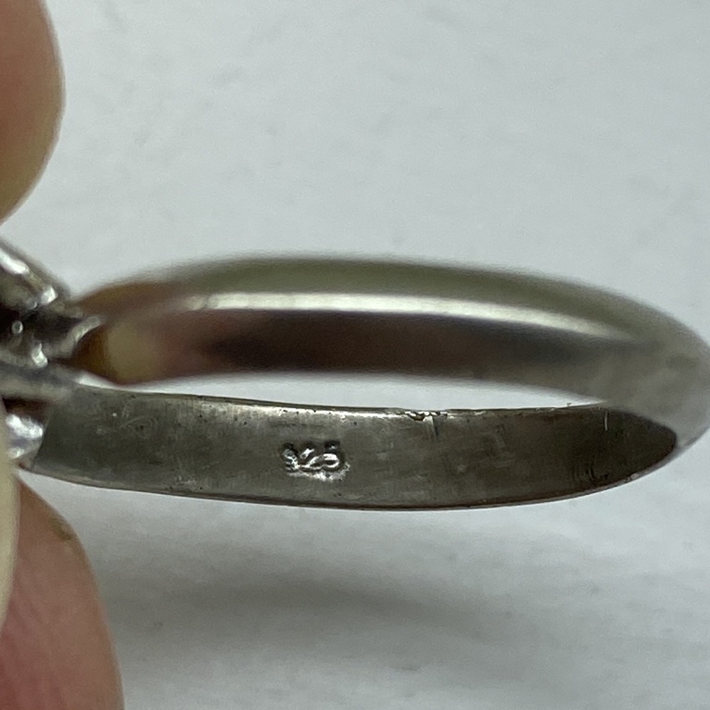 Sterling Silver Purple Heart Gemstone Ring - Picture 10 of 10